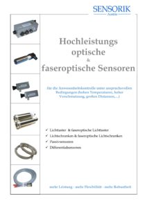 Sensorik Austria - Fotosensoren & Faseroptiken - Katalog