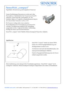 Sensorik Austria - SensoWeb Compact - Datenblatt