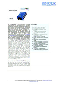 Sensorik Austria - Color sensor CR210 - data sheet