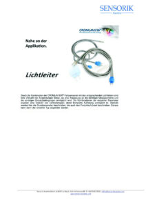 Sensorik Austria - Fiber optics for CR color sensor - data sheet