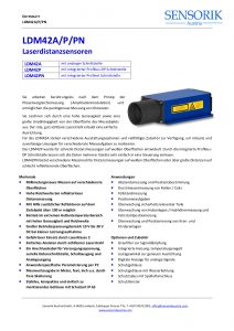 Sensorik Austria - Laser distance measuring device LDM41/42 - data sheet