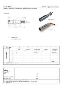 Sensorik Austria - EFS 1800 - Datasheet
